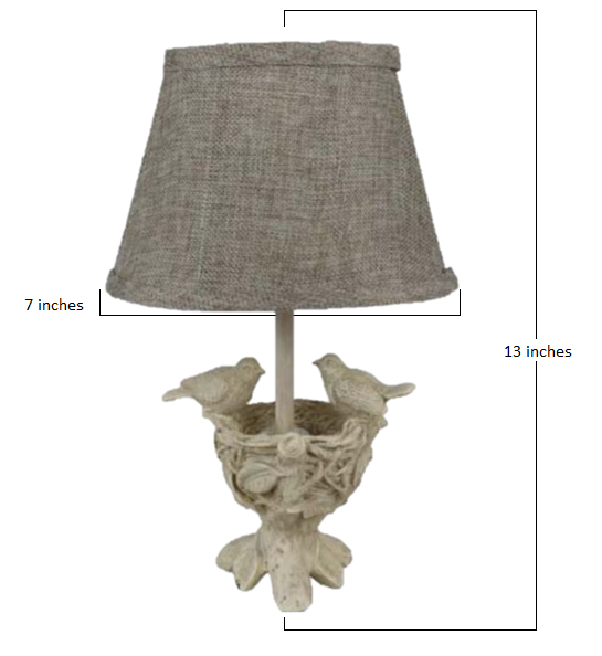 Two Birds and Nest Accent Lamp By Homeroots | Table Lamps | Modishstore - 4