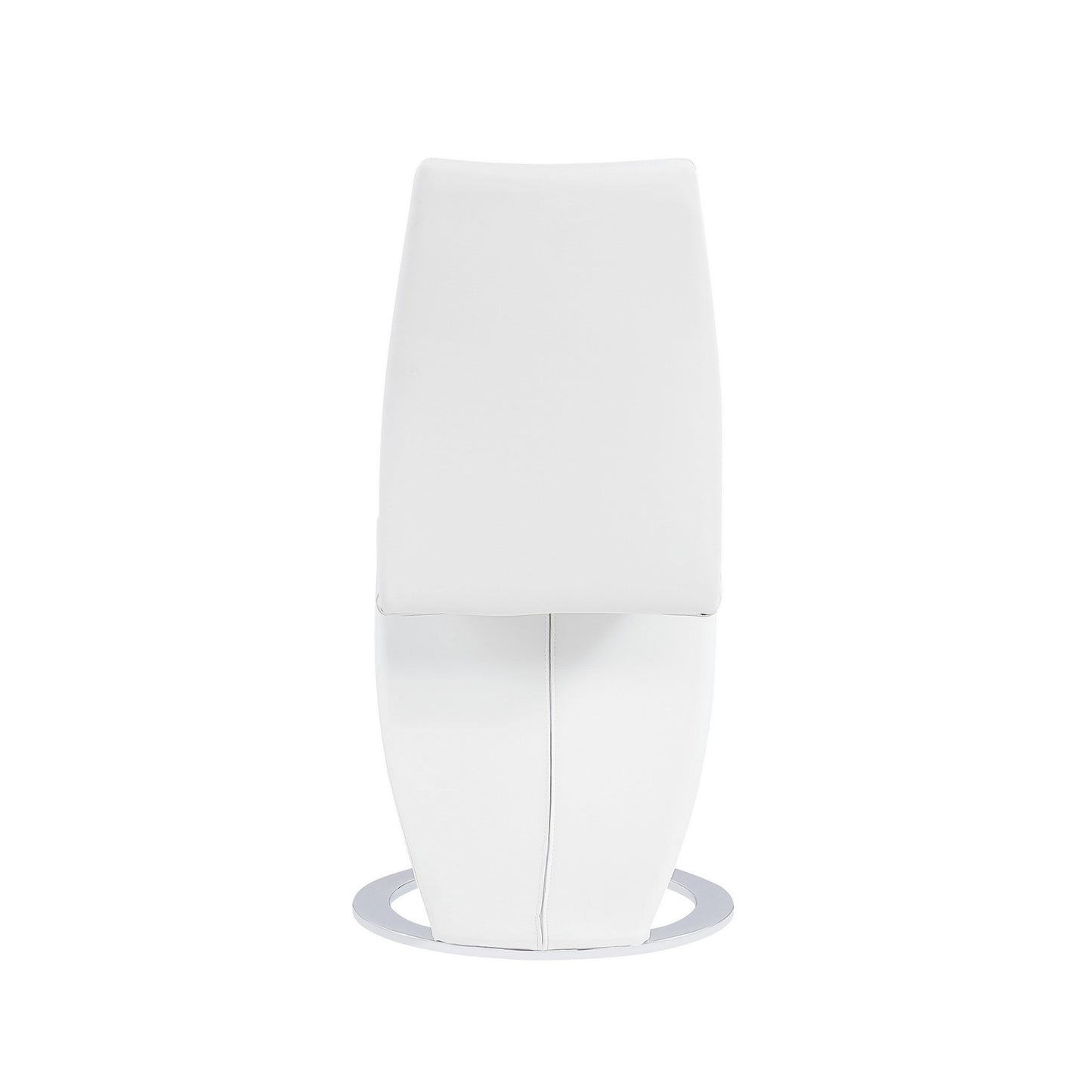 Set Of 2 White Z Shape Design Dining Chairs With Horse Shoe Shape Base By Homeroots | Dining Chairs | Modishstore - 5
