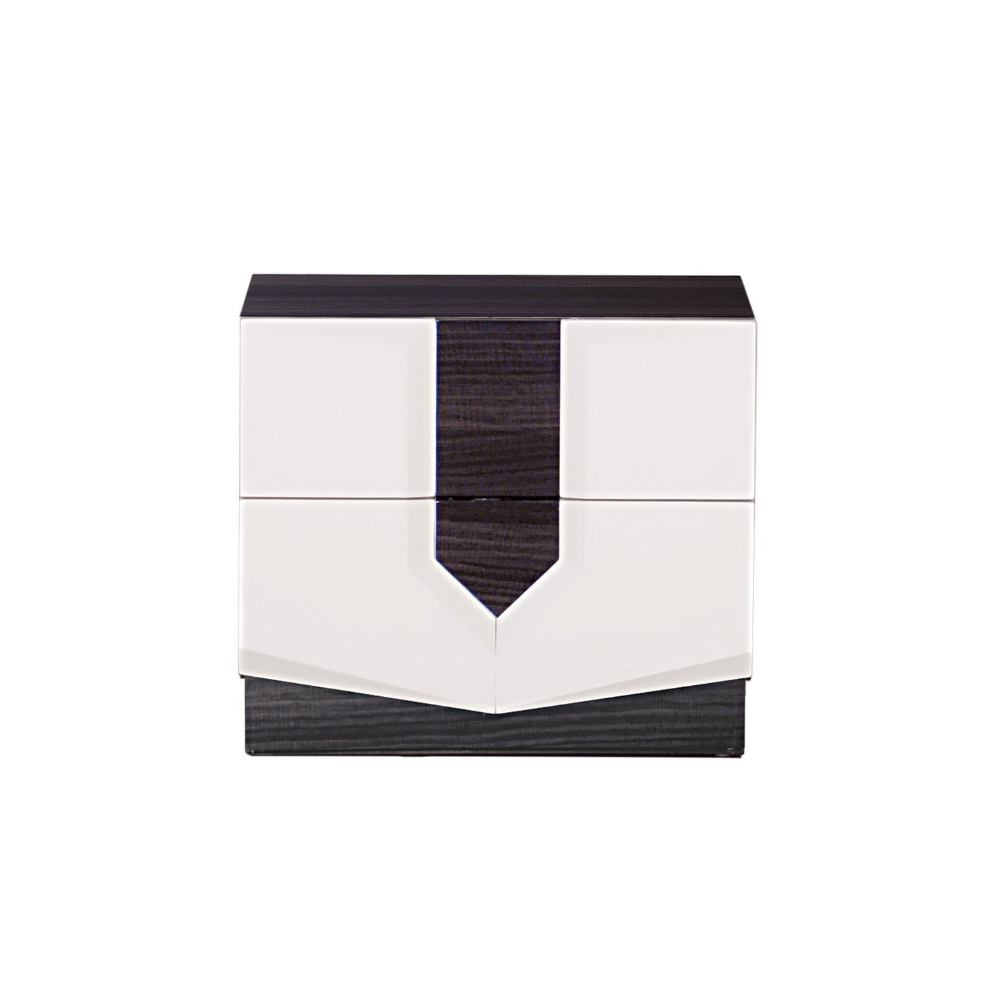 White And Grey Nightstand With 2 Drawer By Homeroots | Nightstands | Modishstore - 3