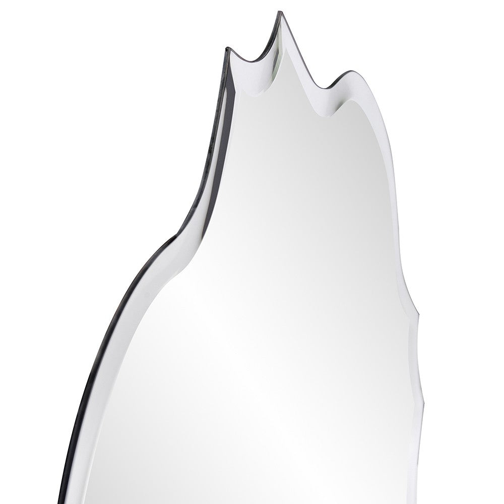 Frameless Scalloped Wall Mirror By Homeroots | Mirrors | Modishstore - 5