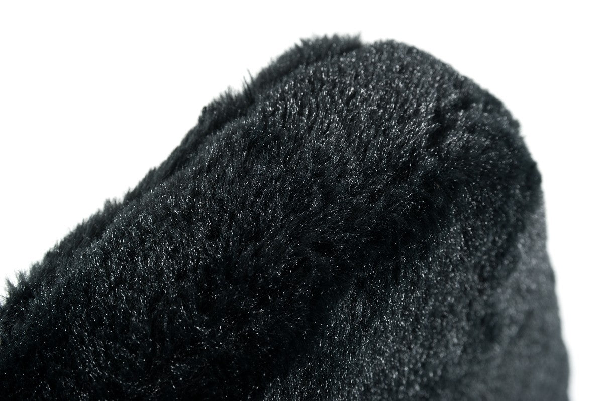 Set Of 2 Glam Modern Black Faux Fur Dining Chairs By Homeroots | Dining Chairs | Modishstore - 6