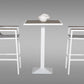 3 piece Modern White and Gray Outdoor Bar Set By Homeroots | Outdoor Dining Sets | Modishstore - 3