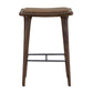 Walnut Finish Leather Counter Stool By Homeroots | Counter Stools | Modishstore - 3