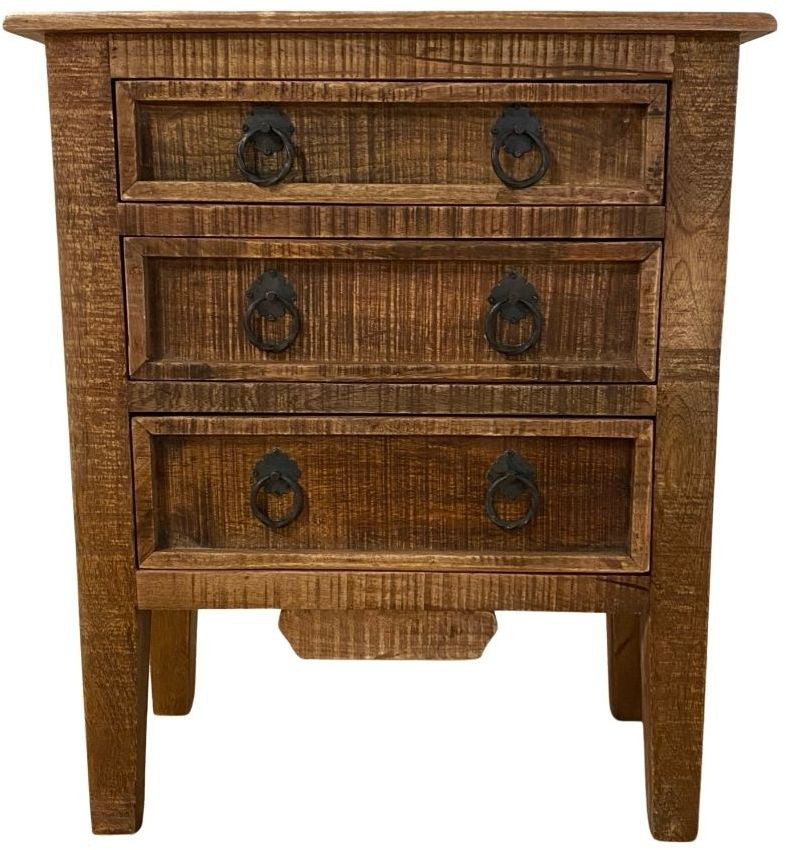 Vintage Rustic Farmhouse Three Drawer Dresser By Homeroots | Dressers | Modishstore - 5