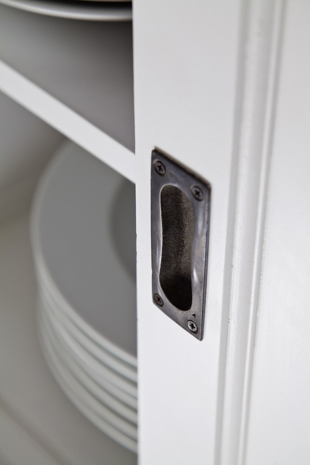 Modern Farmhouse Black And White Buffet Server With Sliding Doors By Homeroots | Sideboards | Modishstore - 6