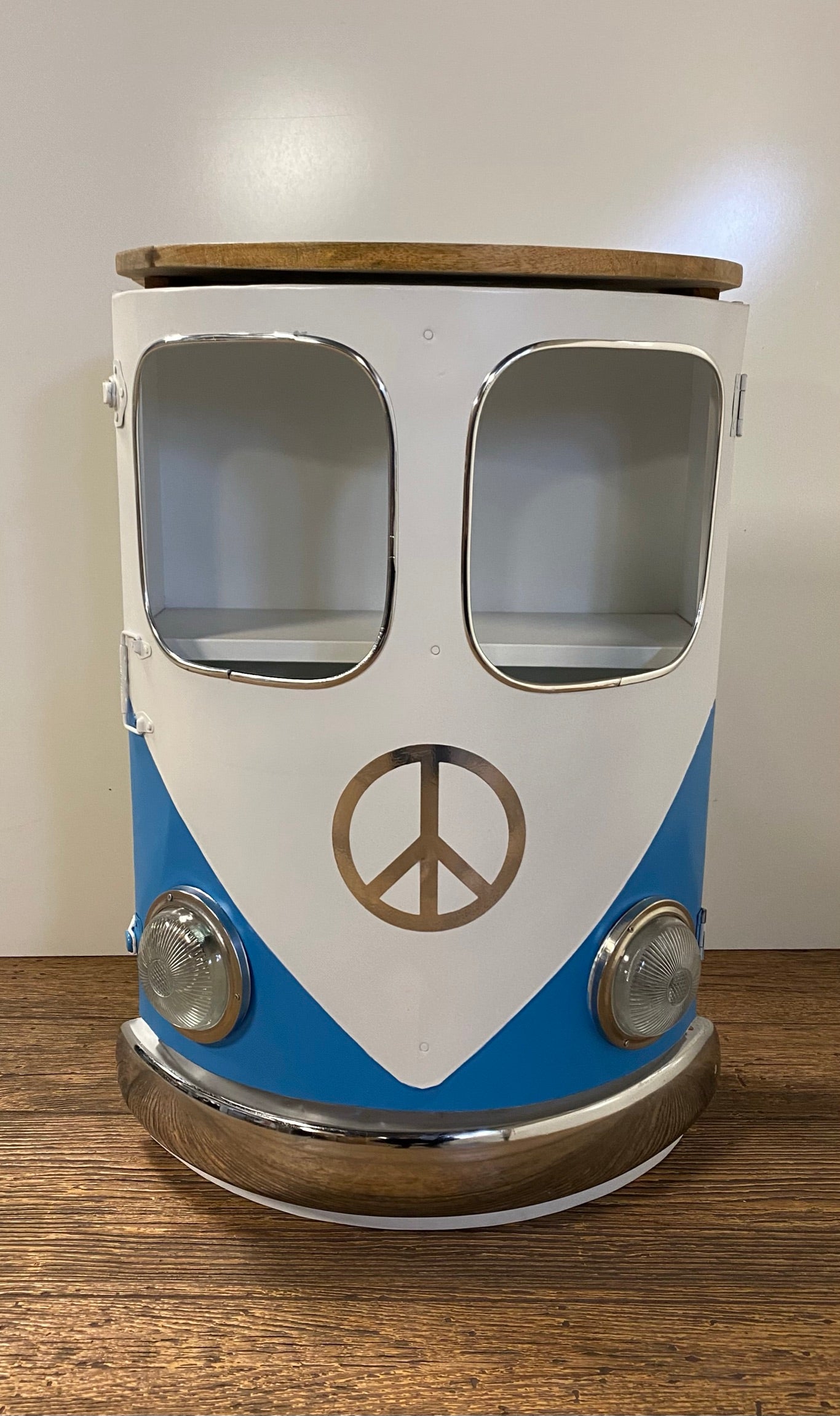 Peace Out Blue Retro Nightstand By Homeroots | Side Tables | Modishstore