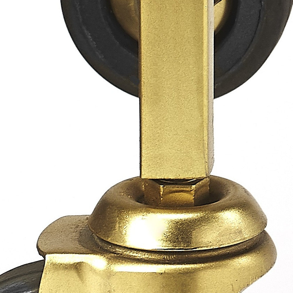 Polished Gold Bar Cart By Homeroots | Bar Carts | Modishstore - 6