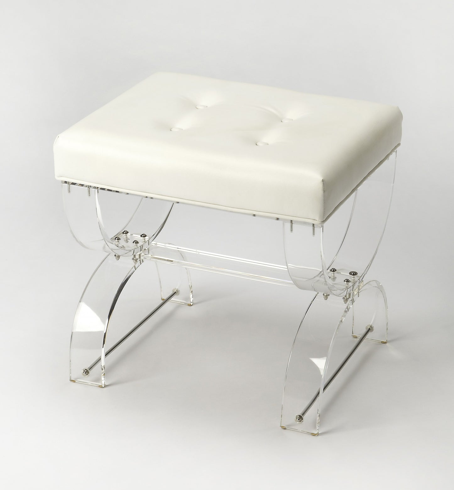 Chic Acrylic Tufted Vanity Stool By Homeroots | Stools | Modishstore