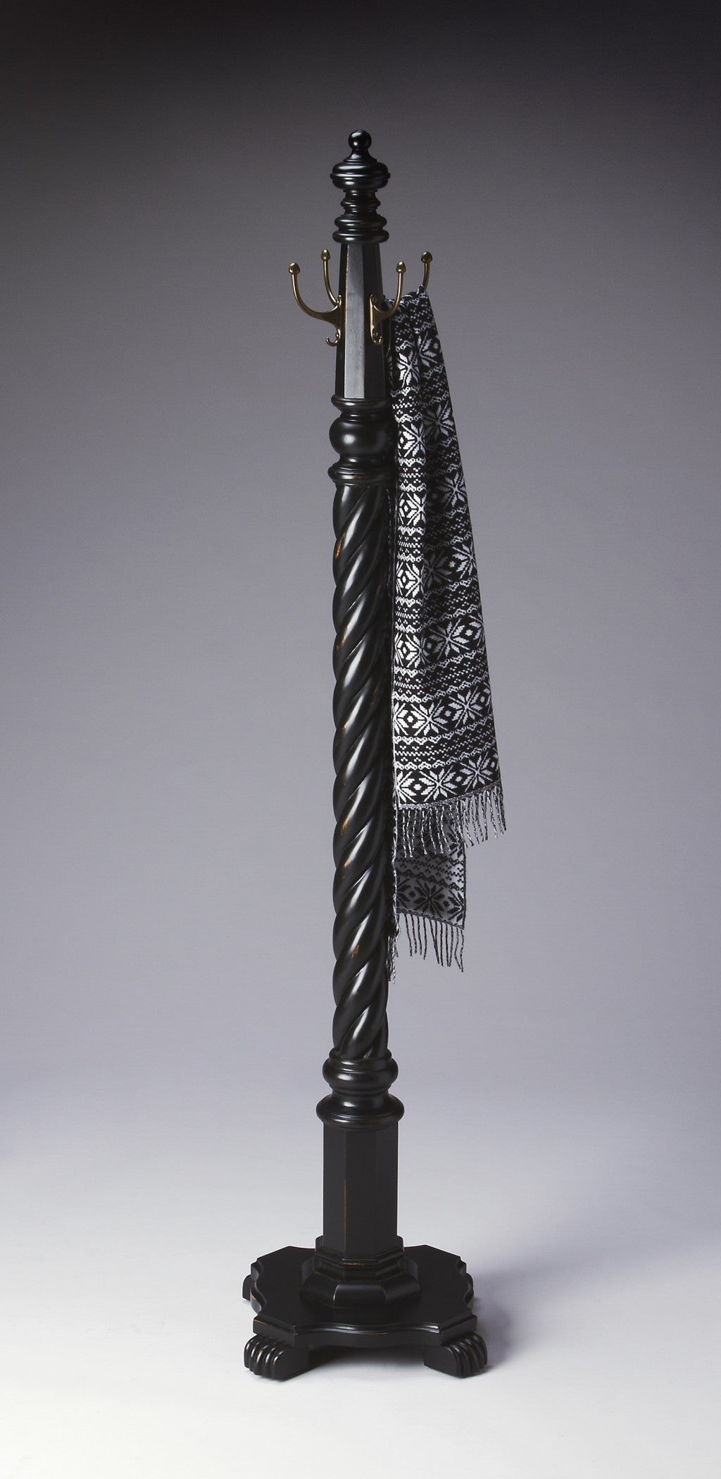 Joshua Black Licorice Costumer By Homeroots | Shelves & Shelving Units | Modishstore - 4