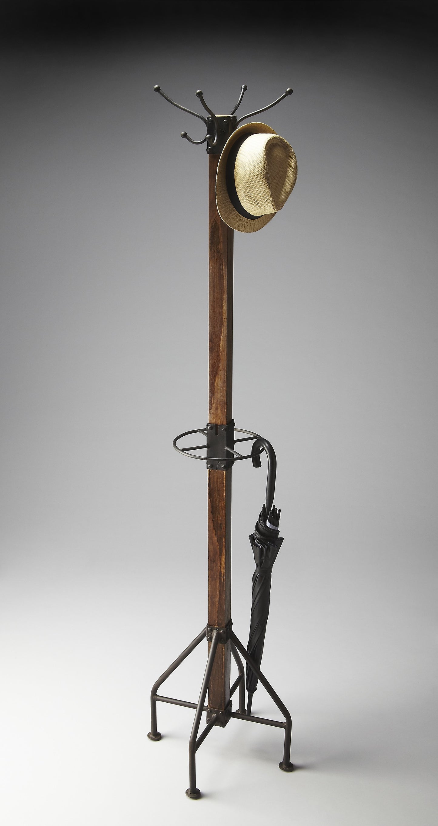 Logan Square Rustic Costumer By Homeroots | Shelves & Shelving Units | Modishstore - 5