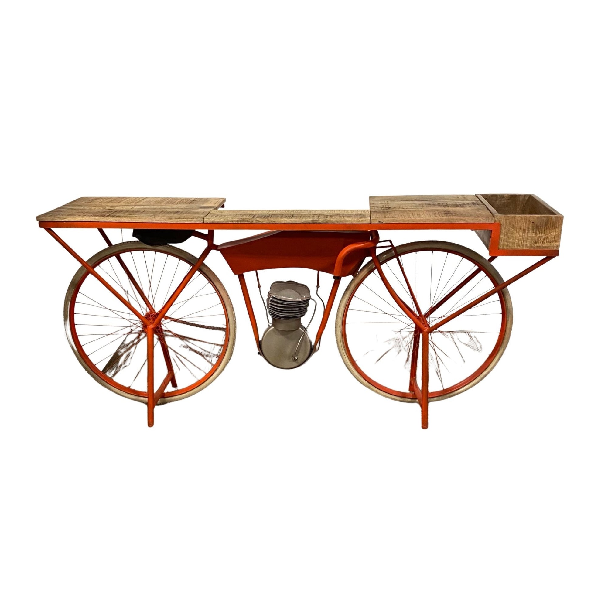 Orange Flying Merkel Motorcycle Bar Cart By Homeroots | Bar Carts | Modishstore - 5