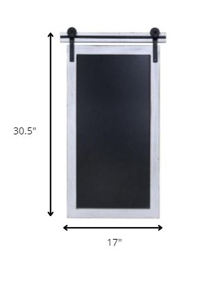 Modern Farmhouse White Frame Chalkboard Wall Decor By Homeroots | Wall Decor | Modishstore - 4