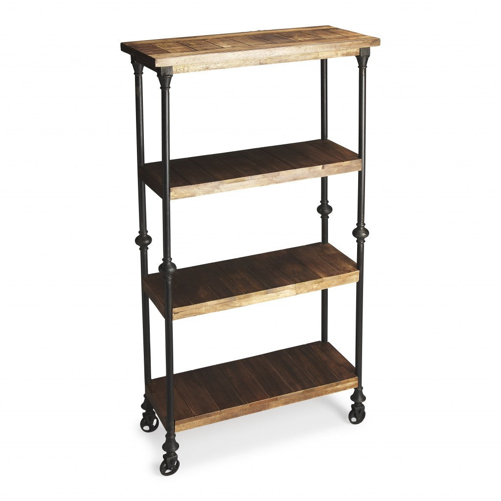 Fontainebleau Industrial Chic Bookcase By Homeroots | Bookcases | Modishstore - 4