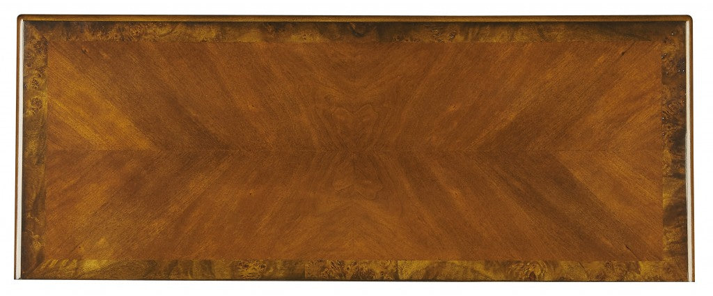 Newport Olive Ash Burl Low Bookcase By Homeroots | Bookcases | Modishstore - 2