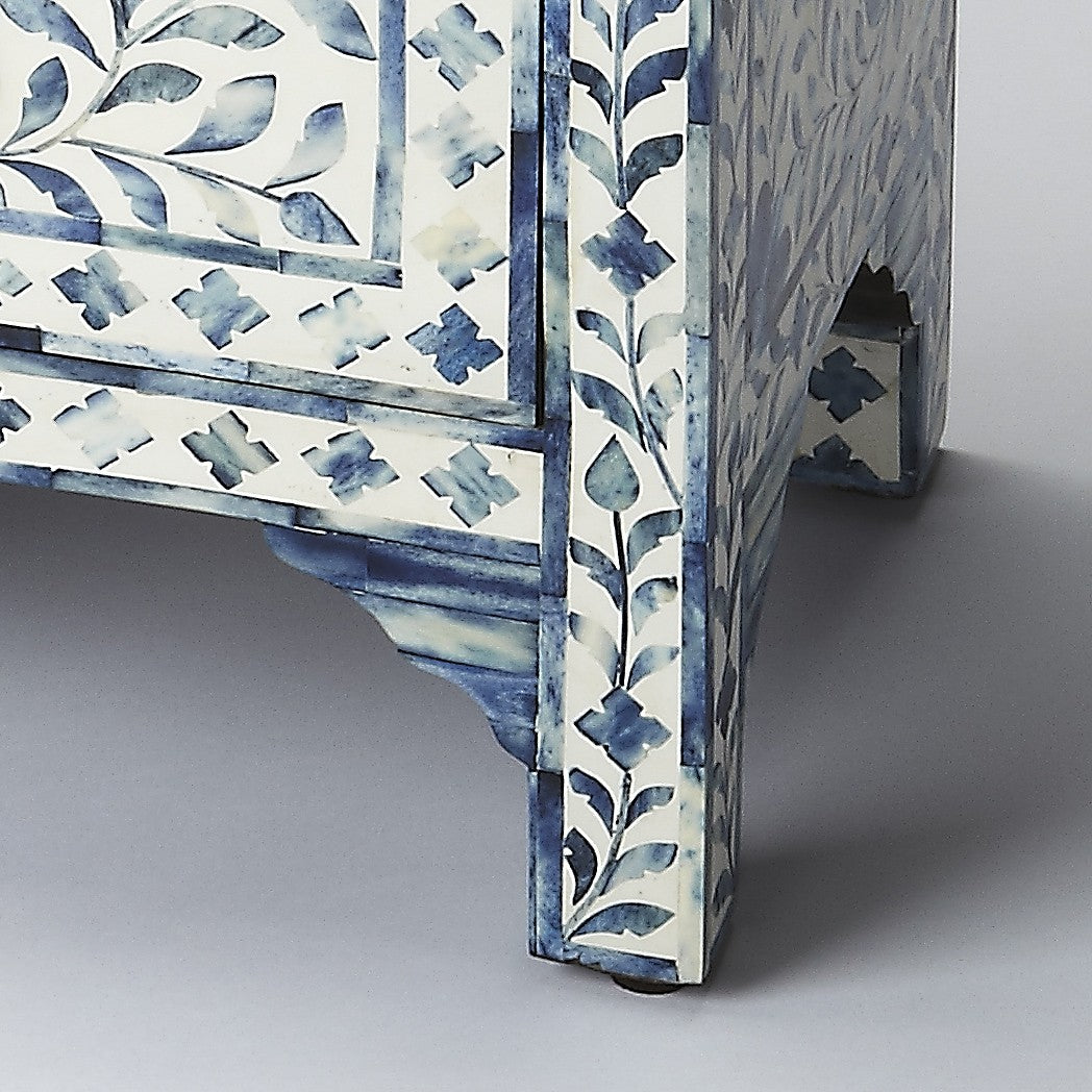 Vivienne Blue Bone Inlay Accent Chest By Homeroots | Drawers | Modishstore - 4