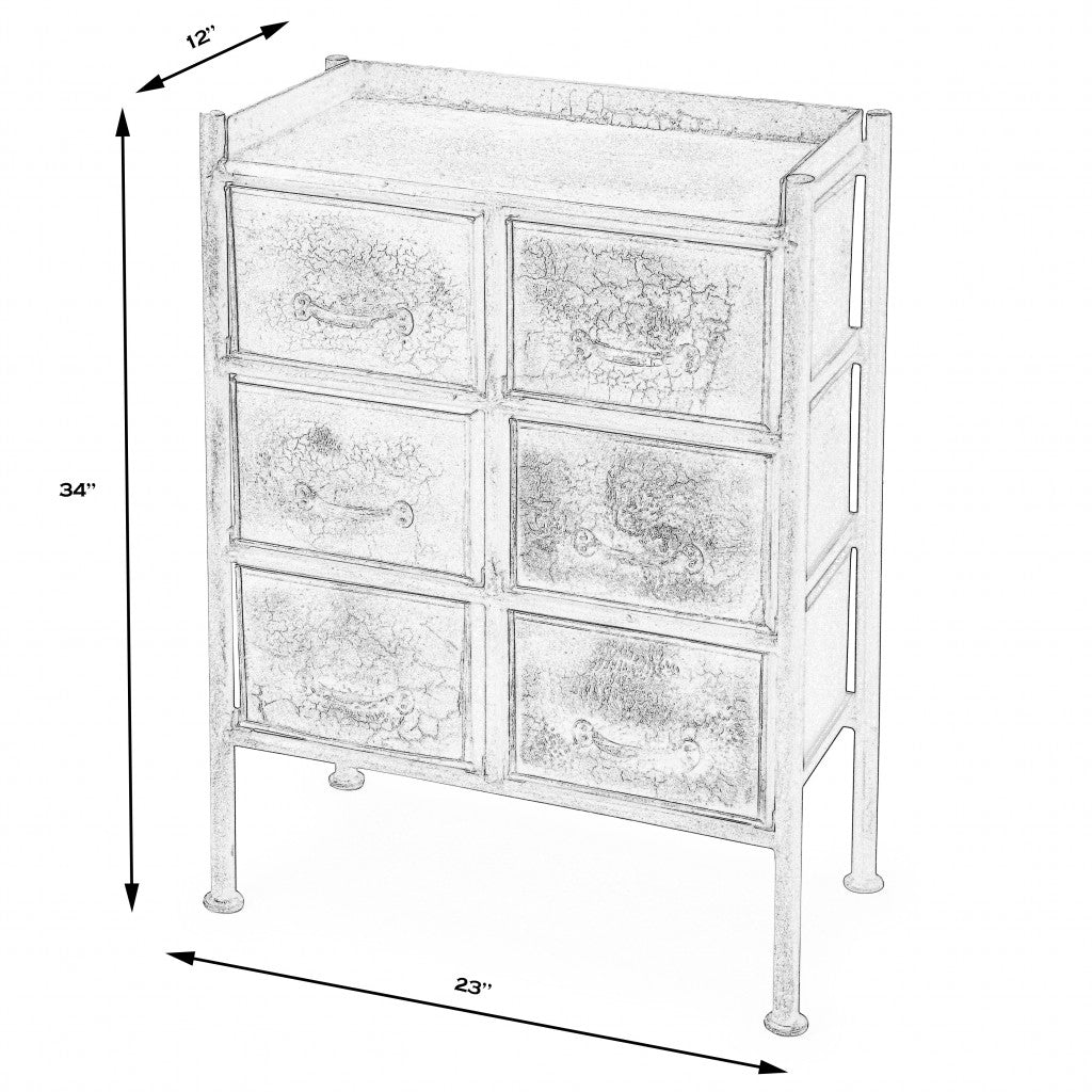 Cameron Industrial Chic Drawer Chest By Homeroots | Drawers | Modishstore - 6