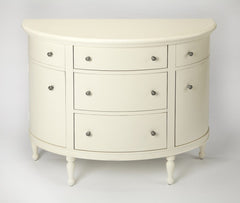 White Demilune Console Chest By Homeroots