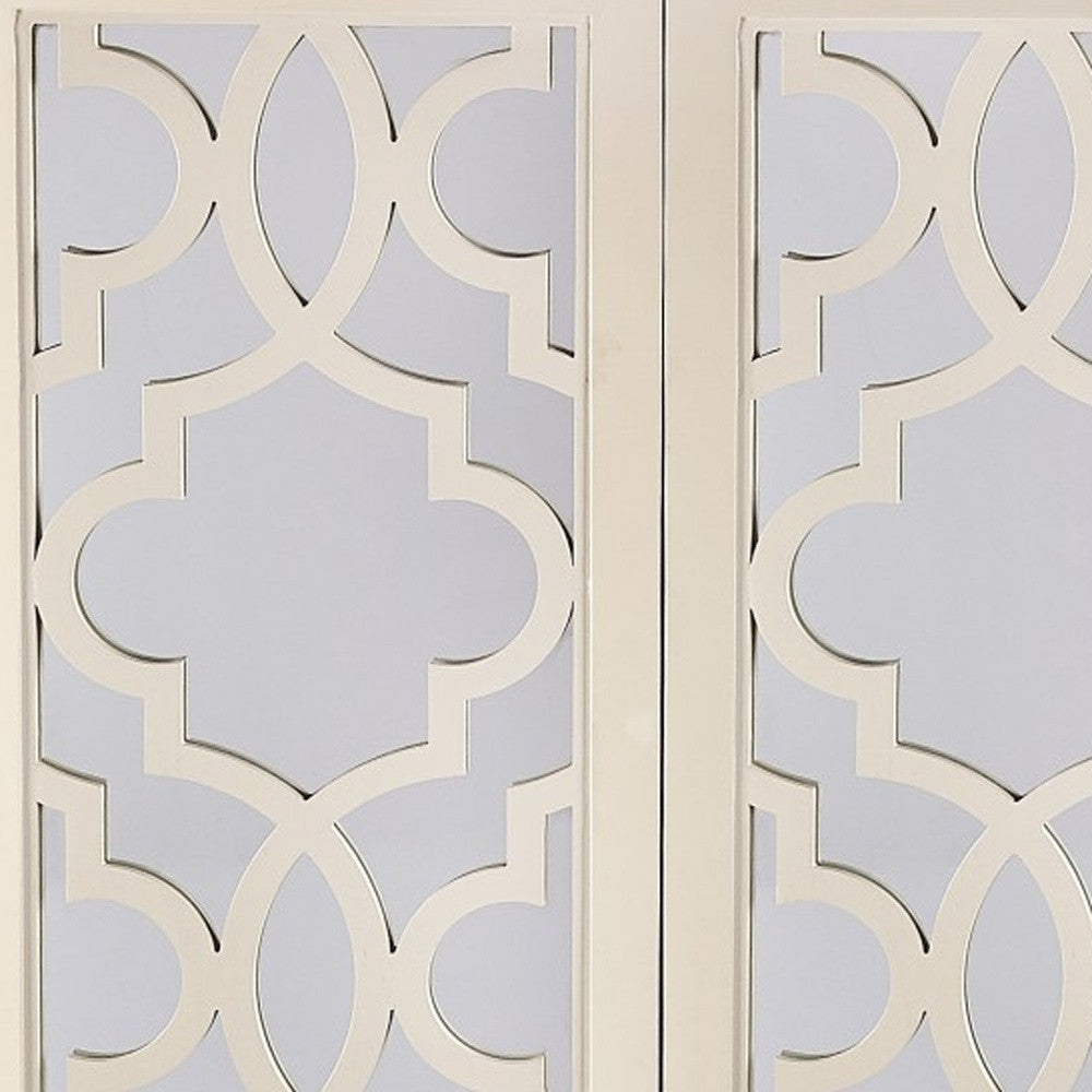 Morjanna White Tall Cabinet By Homeroots | Cabinets | Modishstore - 5