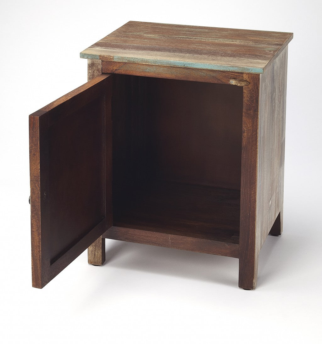 Rustic Shutter Painted Accent Cabinet By Homeroots | Cabinets | Modishstore - 2