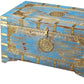 Traditional Hand Painted Brass Inlay Storage Trunk By Homeroots
