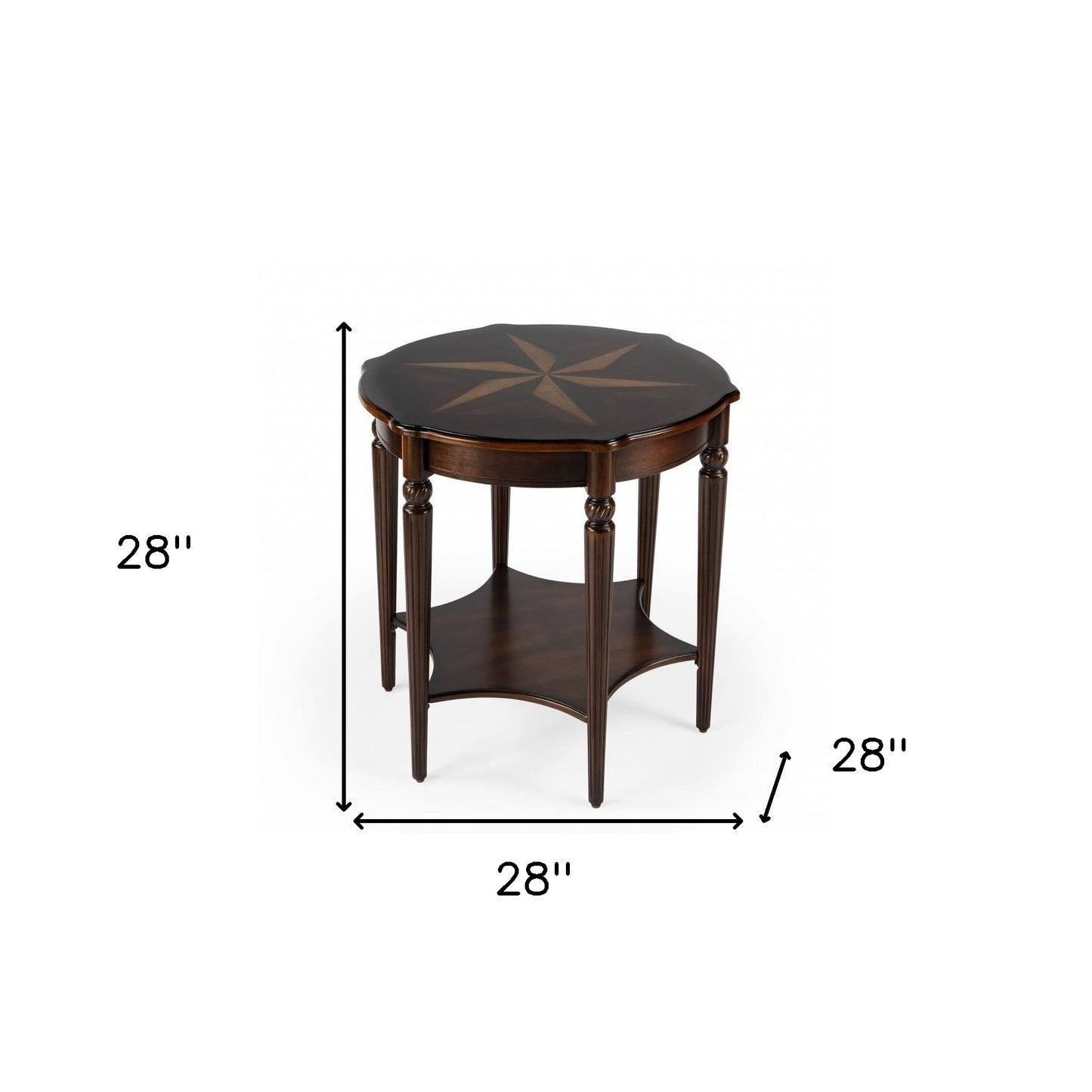 Traditional Cherry Accent Table By Homeroots | Accent Tables | Modishstore - 7