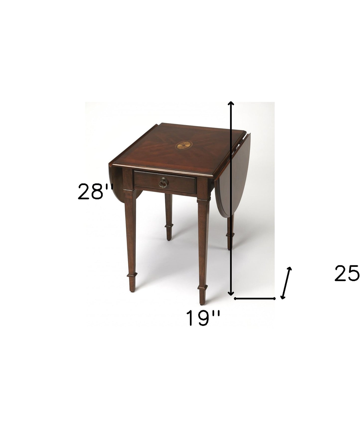 Traditional Cherry Drop Leaf Table By Homeroots | Accent Tables | Modishstore - 6