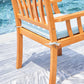 Light Wood Dining Armchair with Vertical Slats By Homeroots | Outdoor Chairs | Modishstore - 5