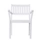White Stacking Armchairs Set Of 2 By Homeroots | Outdoor Chairs | Modishstore - 2