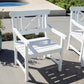 White Garden Armchair By Homeroots | Outdoor Chairs | Modishstore - 2