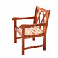 Brown Dining Armchair with Diagonal Back By Homeroots | Outdoor Chairs | Modishstore
