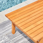 Natural Wood Outdoor Rectangular Coffee Table By Homeroots | Outdoor Tables | Modishstore - 5