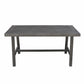 Dark Grey Dining Table with Leg Support By Homeroots | Outdoor Tables | Modishstore - 3