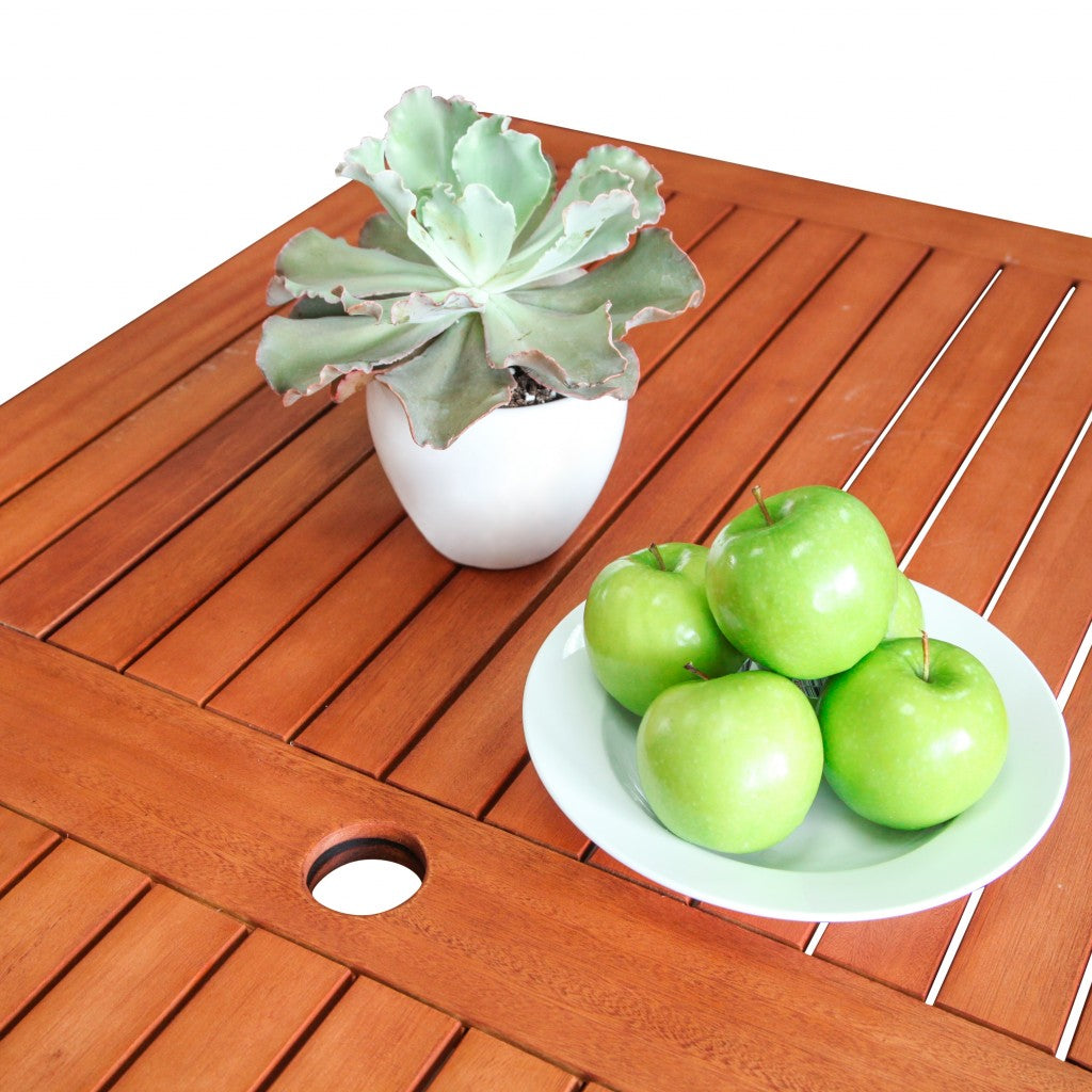 Sienna Brown Dining Table with Curved Legs By Homeroots | Outdoor Tables | Modishstore - 5