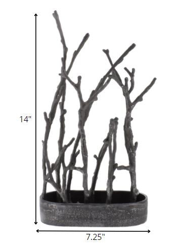 Wide Metal Branches Sculpture By Homeroots | Sculptures | Modishstore - 5