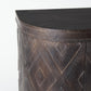 Curved Dark Brown Diamond Pattern Four Door Cabinet By Homeroots | Cabinets | Modishstore - 6