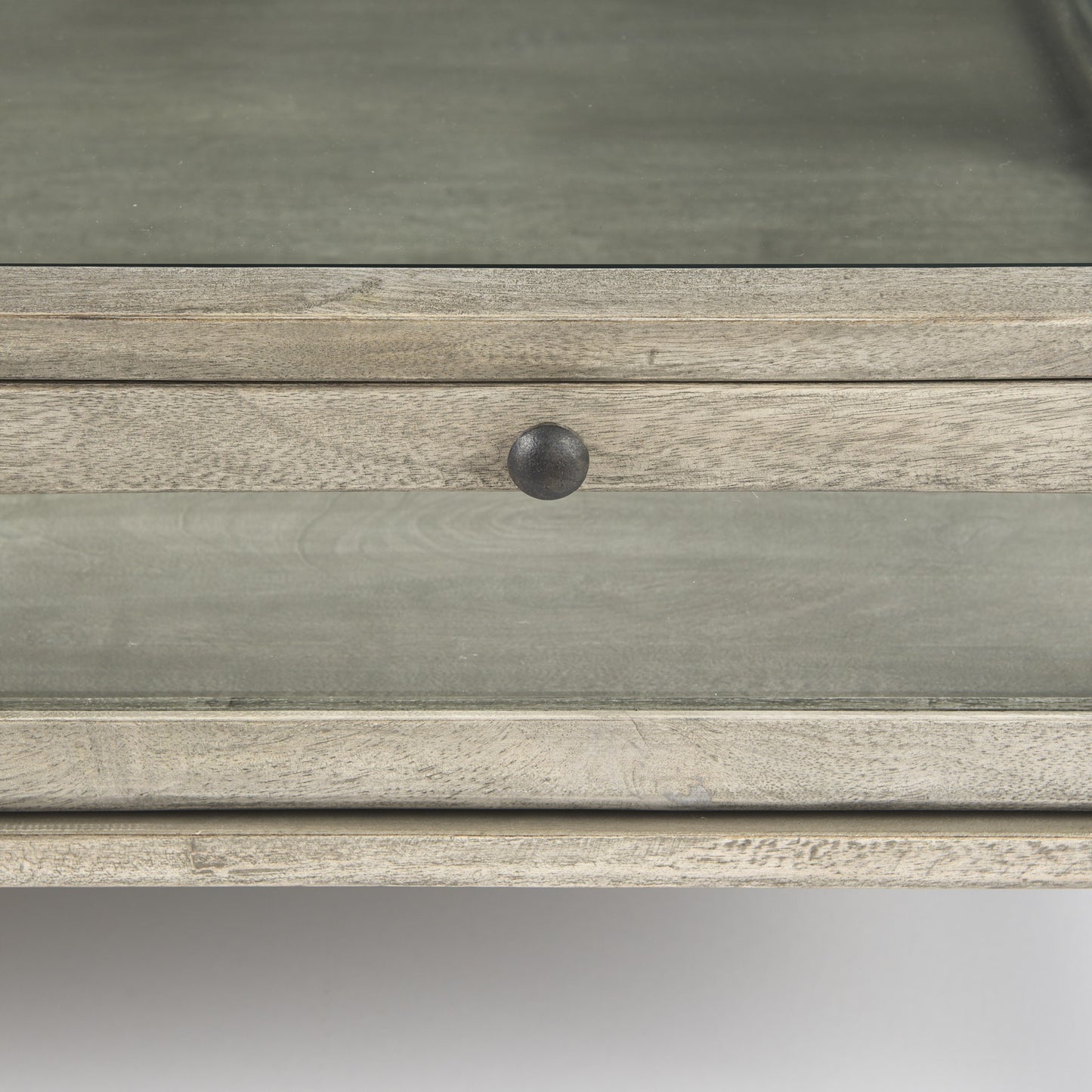 Rustic Gray Brown Shadowbox Coffee Table By Homeroots | Coffee Tables | Modishstore - 9