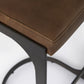 Brown Leather C Shape Metal Bar Stool By Homeroots | Bar Stools | Modishstore - 7