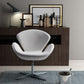 White Scoop Swivel Chair By Homeroots