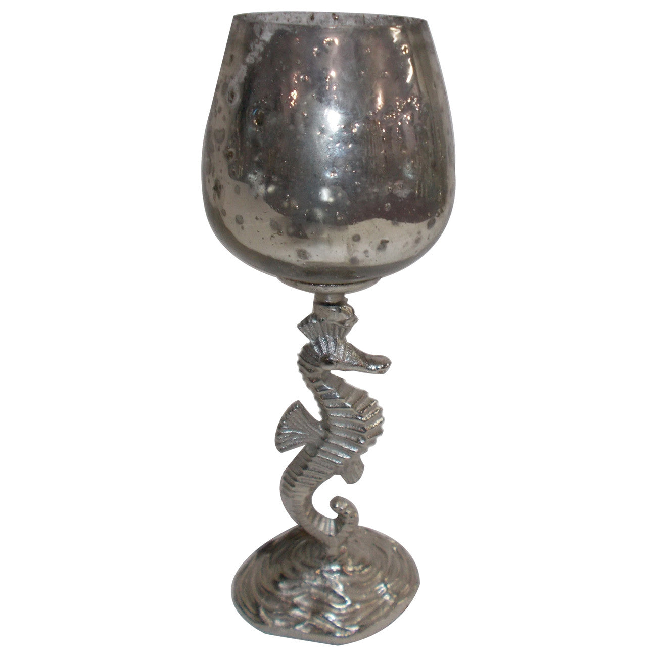 Aluminum & Glass Votive Holder (14") - Set Of 2 | Candle Holders | Modishstore