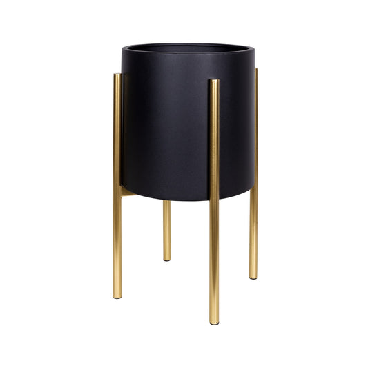 Black and Gold Metal Plant Stand By Homeroots