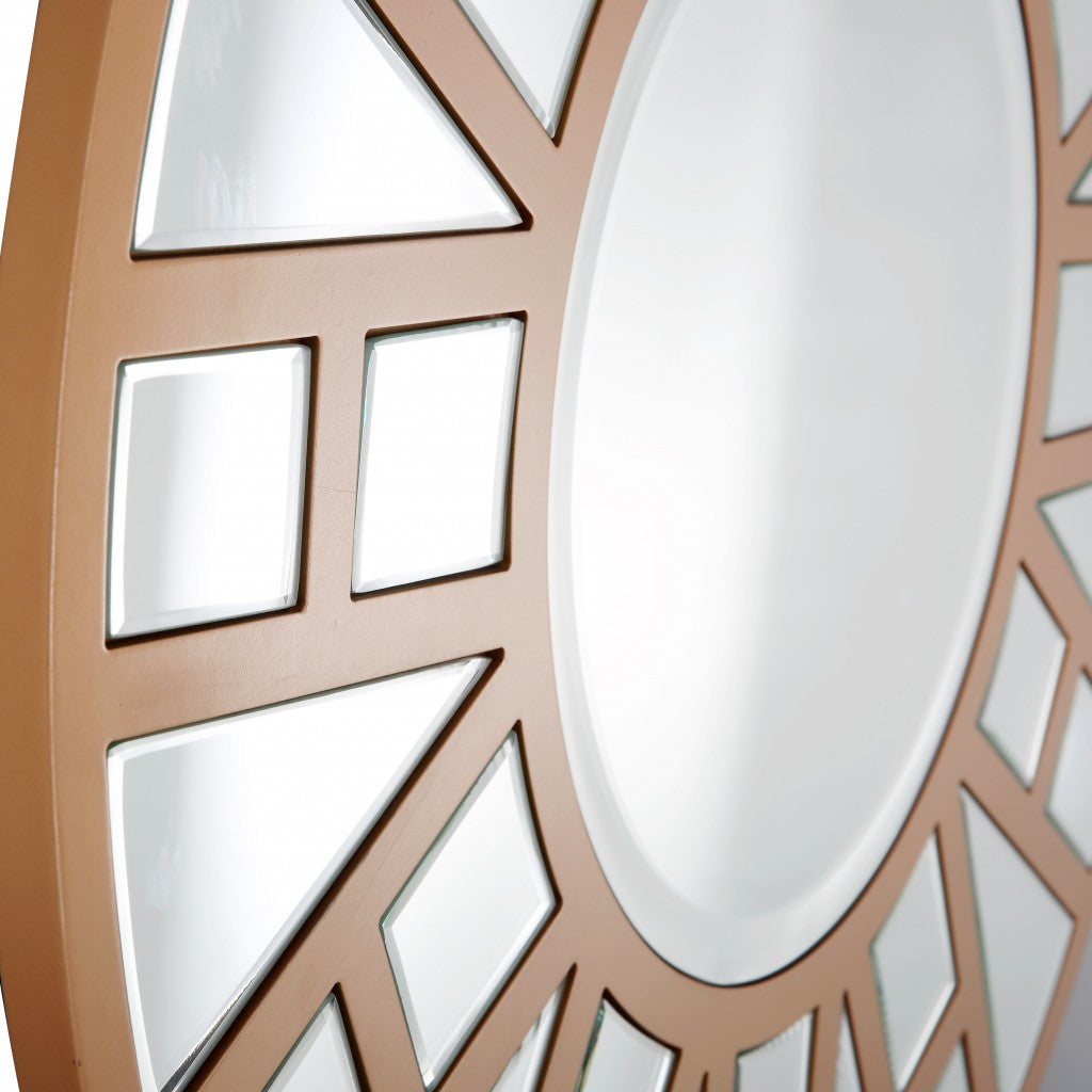 Gold Geometric Mirror By Homeroots | Mirrors | Modishstore - 9