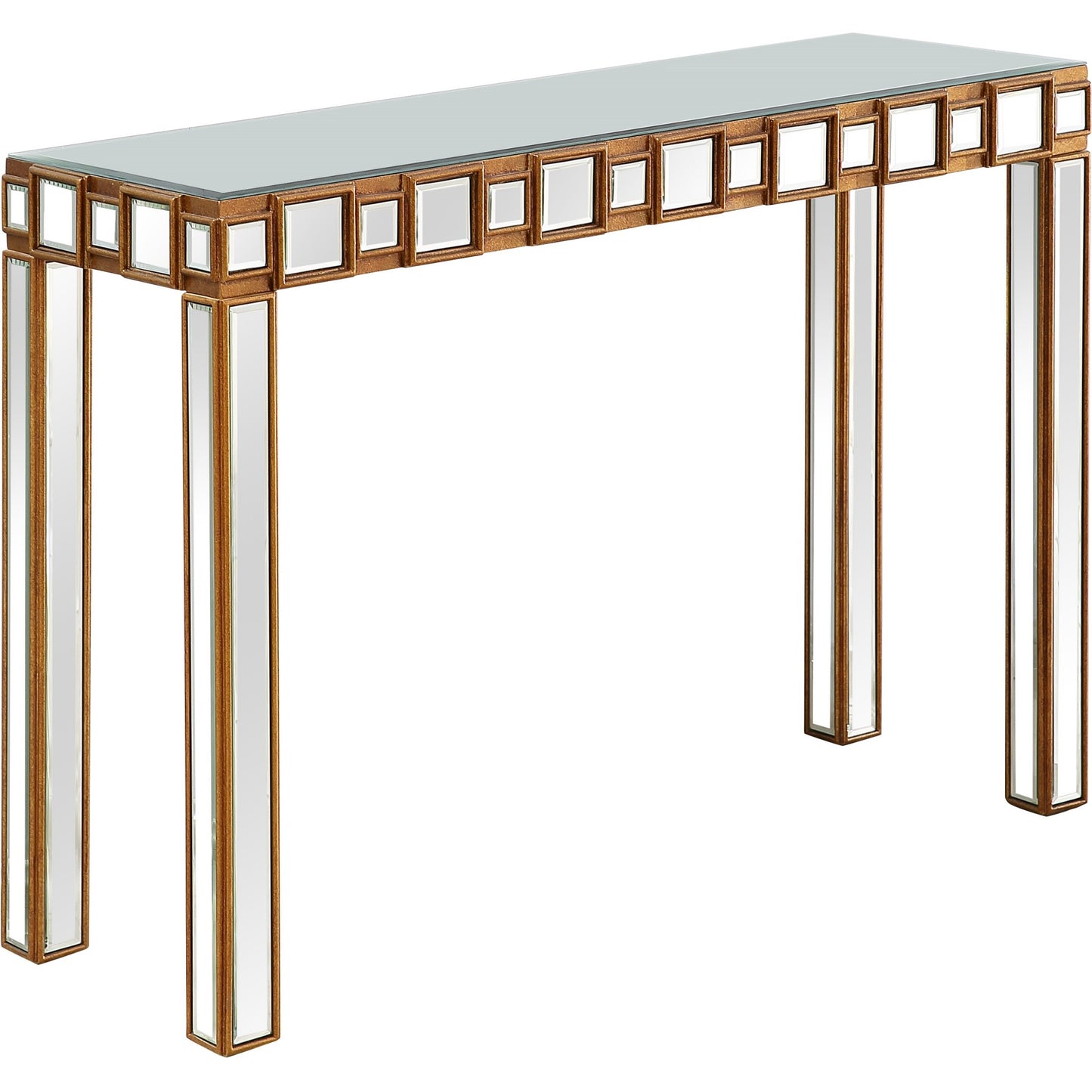 Square Reflective Mirror and Console Table By Homeroots | Console Tables | Modishstore - 9