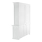 Classic White Hutch Bookcase with 5 Doors and 3 Drawers By Homeroots | Bookcases | Modishstore - 6