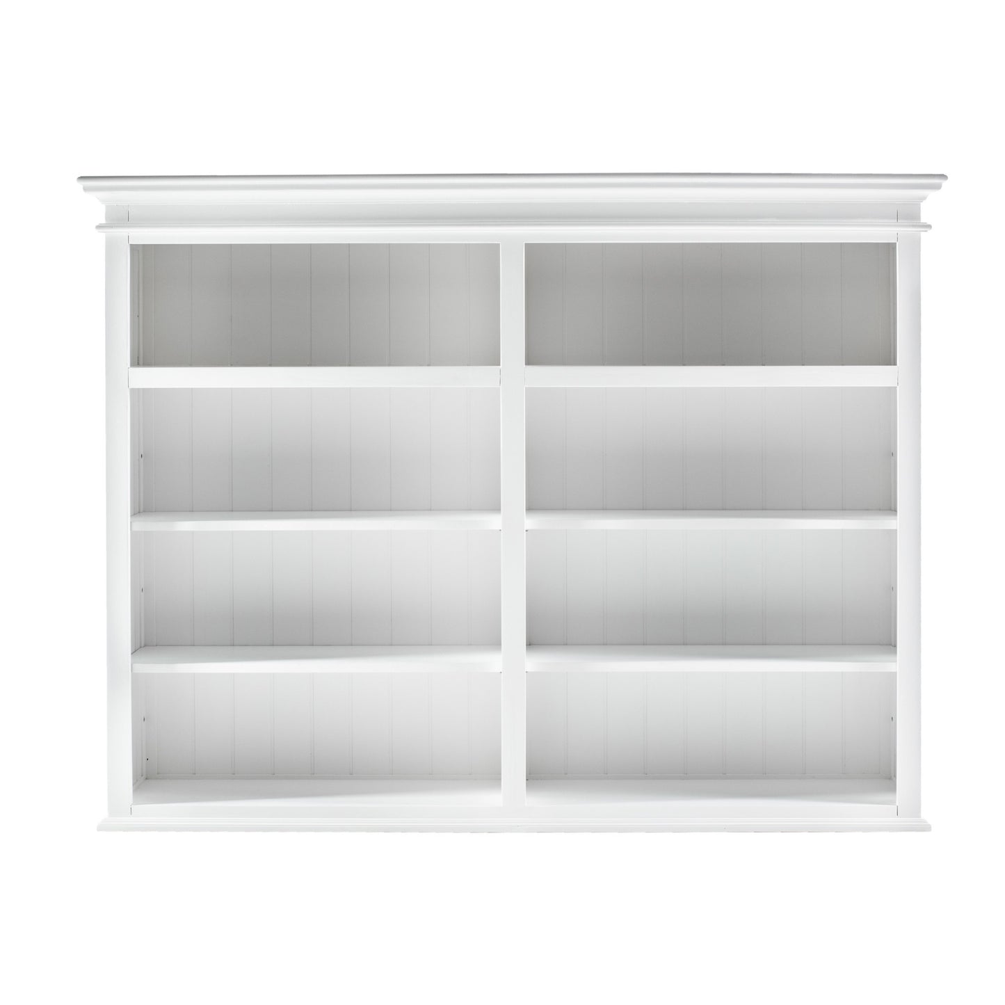 Classic White Hutch Bookcase with 5 Doors and 3 Drawers By Homeroots | Bookcases | Modishstore - 8