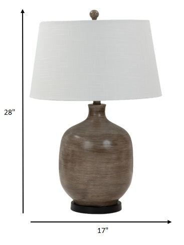 Set of 2 Brown Transitional Table Lamps By Homeroots | Table Lamps | Modishstore - 6