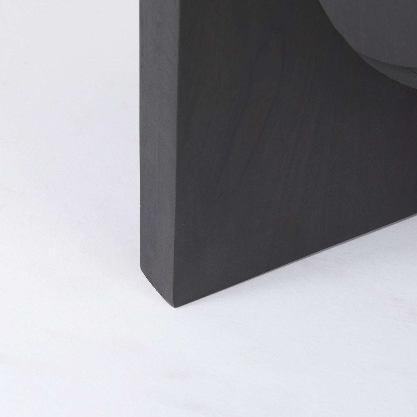 Black Wood Round Geometric Dining Table By Homeroots | Dining Tables | Modishstore - 9