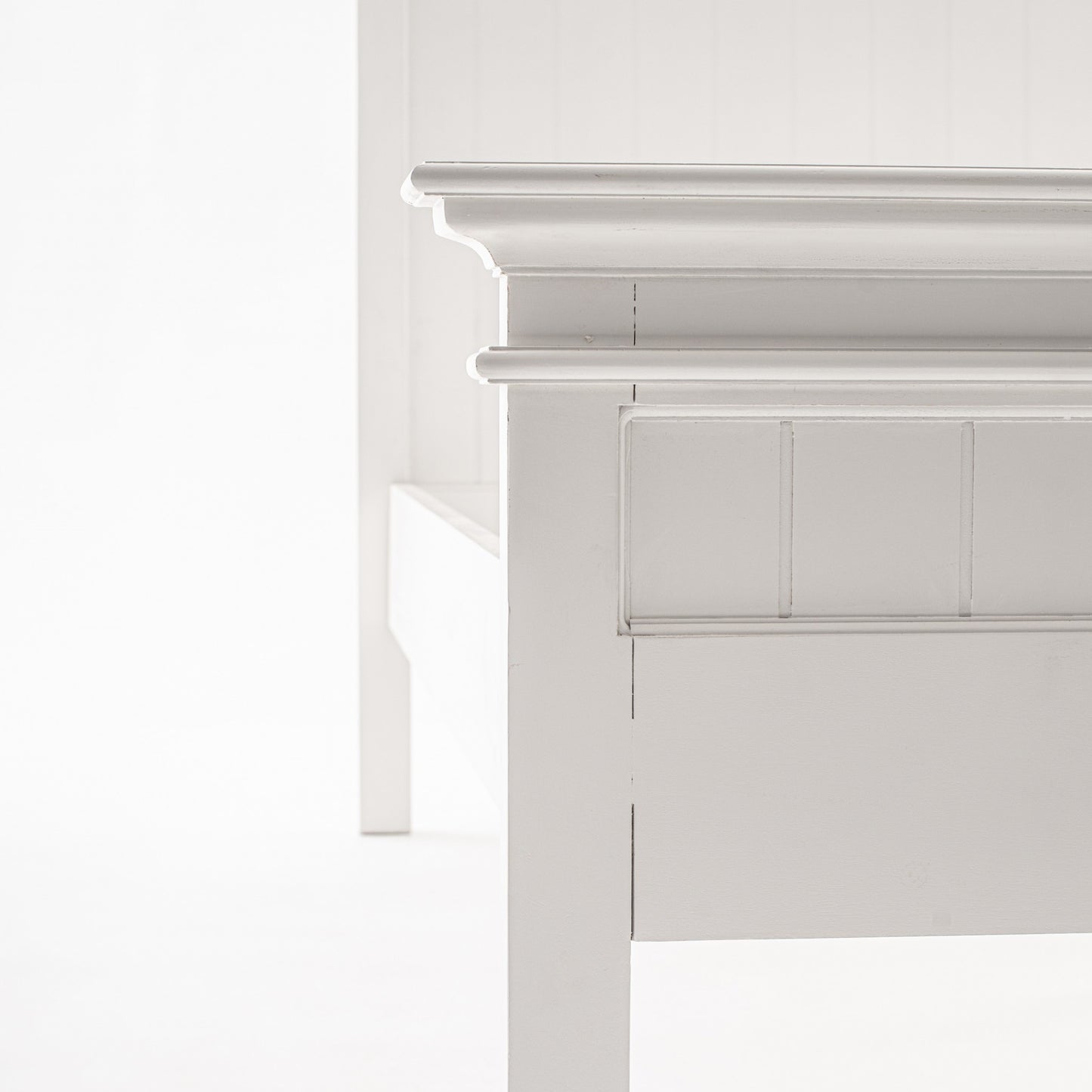 Classic White Panel King Size Bed By Homeroots | Beds | Modishstore - 9