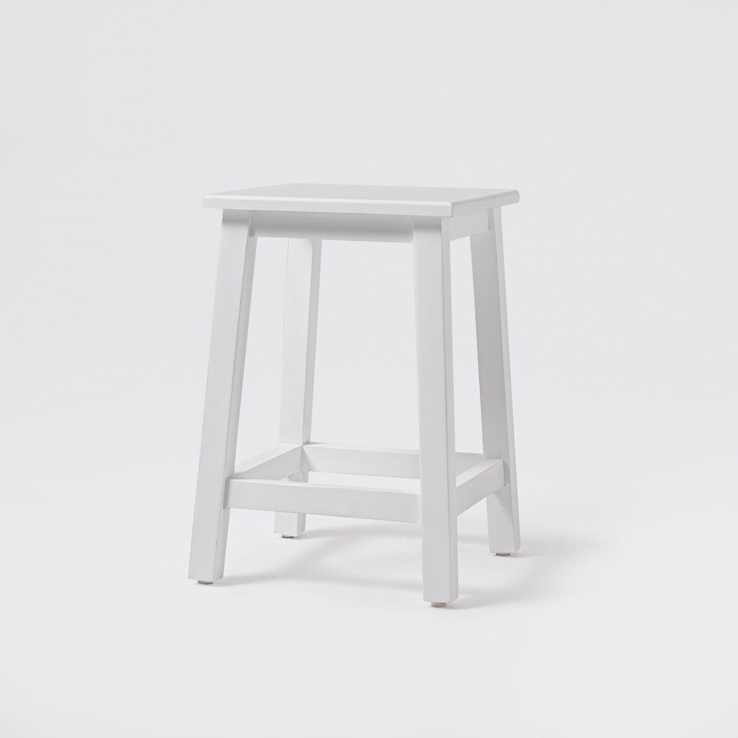 Classic White Stool By Homeroots | Stools | Modishstore - 7