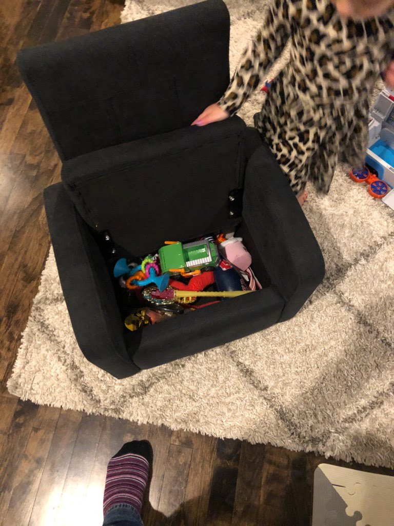 Kids Black Comfy Upholstered Recliner Chair with Storage By Homeroots | Recliners | Modishstore - 9