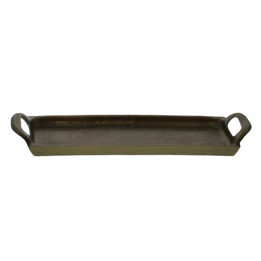 Petite Bronze Narrow Rectangular Tray By Homeroots | Trays | Modishstore